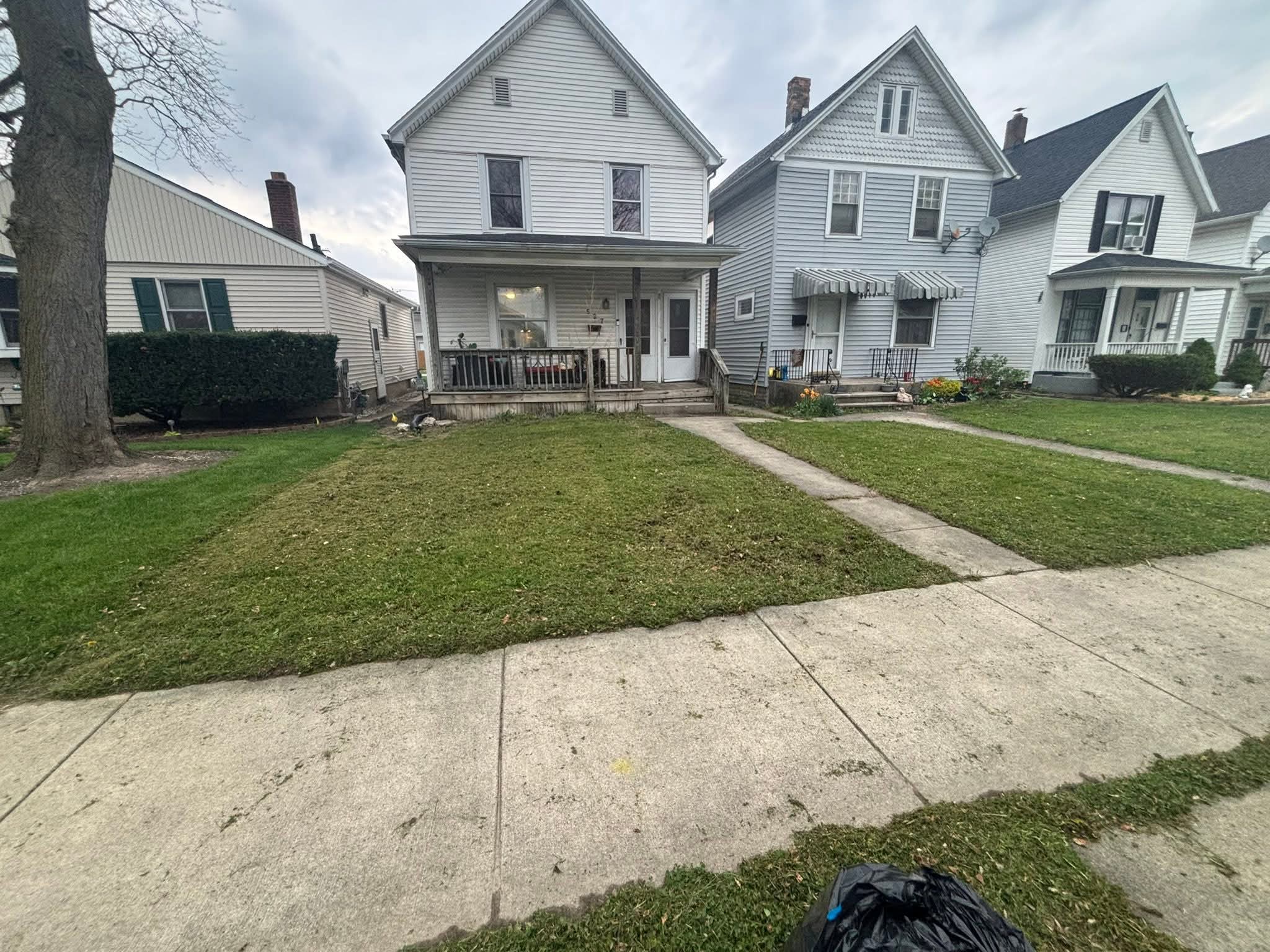 Residential lawn after professional precision cut